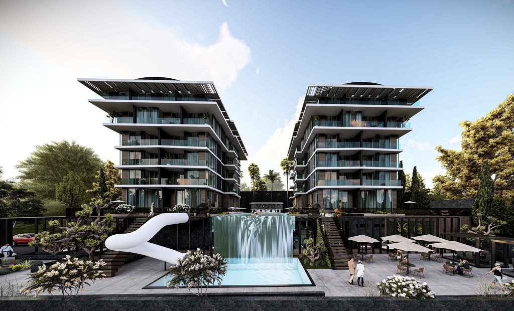 Image of Modern apartments in the center of Alanya with sea view for citizenship and residence permit